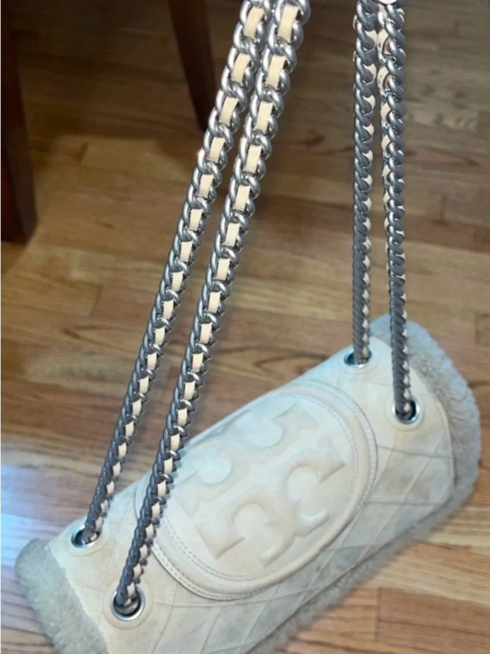 Tory Burch limited edition  Fleming Soft Shearling Convertible Shoulder Bag